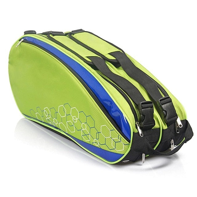 3 Layers Waterproof Tennis Bag Professional Racquet Sports Bag Racket Backpack Badminton Bag Accessories Holding 6-12 Rackets