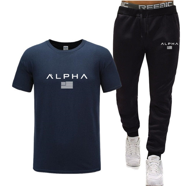 car set Men's Tracksuit T Shirt pants Sport Suit Gym Fitness Clothing Running Jogging Sport Wear Exercise Workout workout clothe