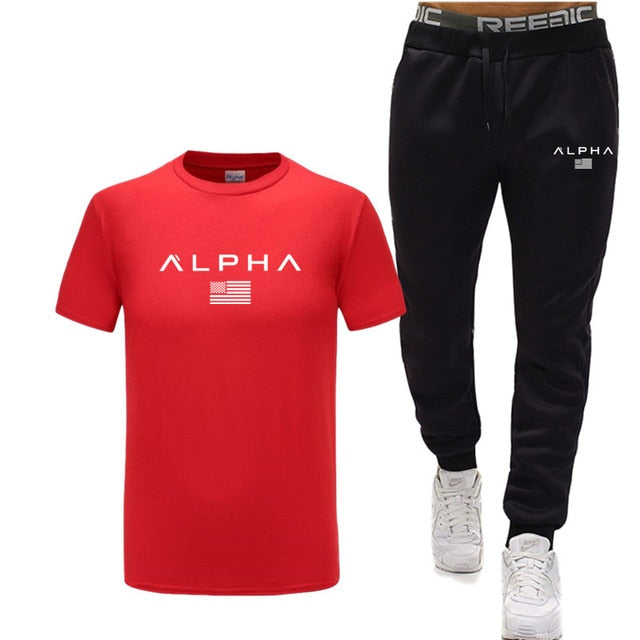 car set Men's Tracksuit T Shirt pants Sport Suit Gym Fitness Clothing Running Jogging Sport Wear Exercise Workout workout clothe