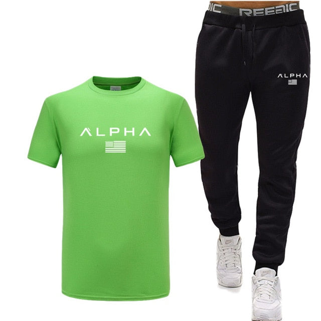 car set Men's Tracksuit T Shirt pants Sport Suit Gym Fitness Clothing Running Jogging Sport Wear Exercise Workout workout clothe