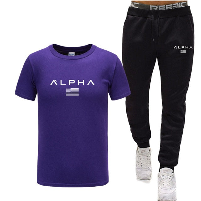 car set Men's Tracksuit T Shirt pants Sport Suit Gym Fitness Clothing Running Jogging Sport Wear Exercise Workout workout clothe