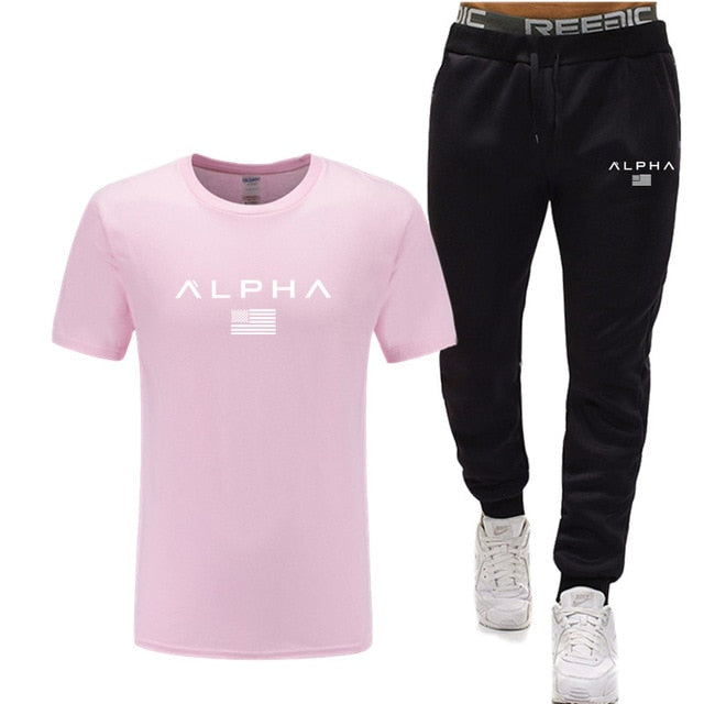 car set Men's Tracksuit T Shirt pants Sport Suit Gym Fitness Clothing Running Jogging Sport Wear Exercise Workout workout clothe