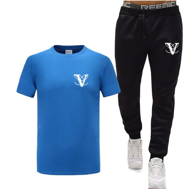 car set Men's Tracksuit T Shirt pants Sport Suit Gym Fitness Clothing Running Jogging Sport Wear Exercise Workout workout clothe