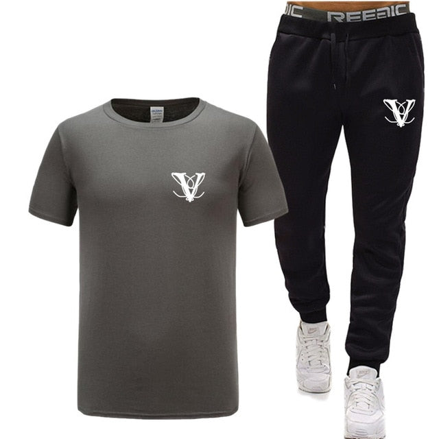 car set Men's Tracksuit T Shirt pants Sport Suit Gym Fitness Clothing Running Jogging Sport Wear Exercise Workout workout clothe