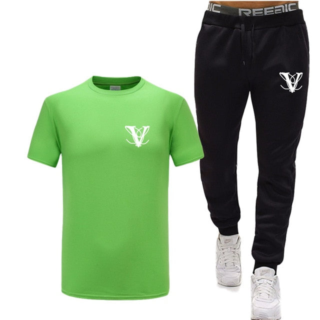 car set Men's Tracksuit T Shirt pants Sport Suit Gym Fitness Clothing Running Jogging Sport Wear Exercise Workout workout clothe