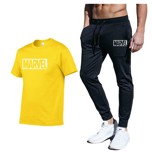 set Men's Tracksuit T Shirt pants Sport Suit Gym Fitness Clothing Running Jogging Sport Wear Exercise Workout workout clothe